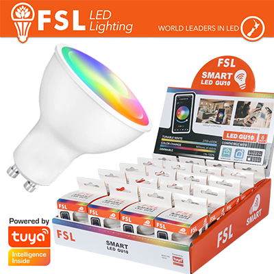 Lampadina GU10 SMART BEACON TECH 6w RGB+3WHITE Dim + EXPO Materiale  Elettrico FSLGU10RGBCCT6W Refill®