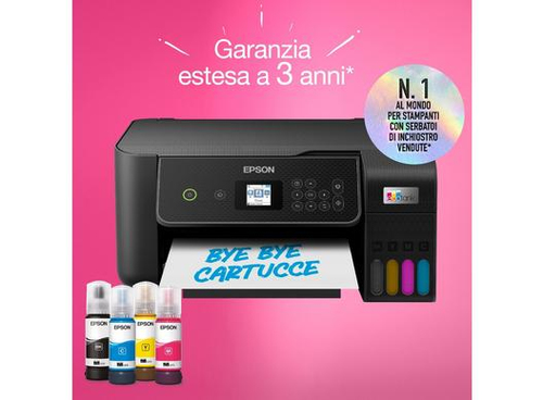 Epson EcoTank ET-2870, Ad inchiostro, Stampa a colori, 5760 x 1440 DPI, A4, Stampa diretta, Nero